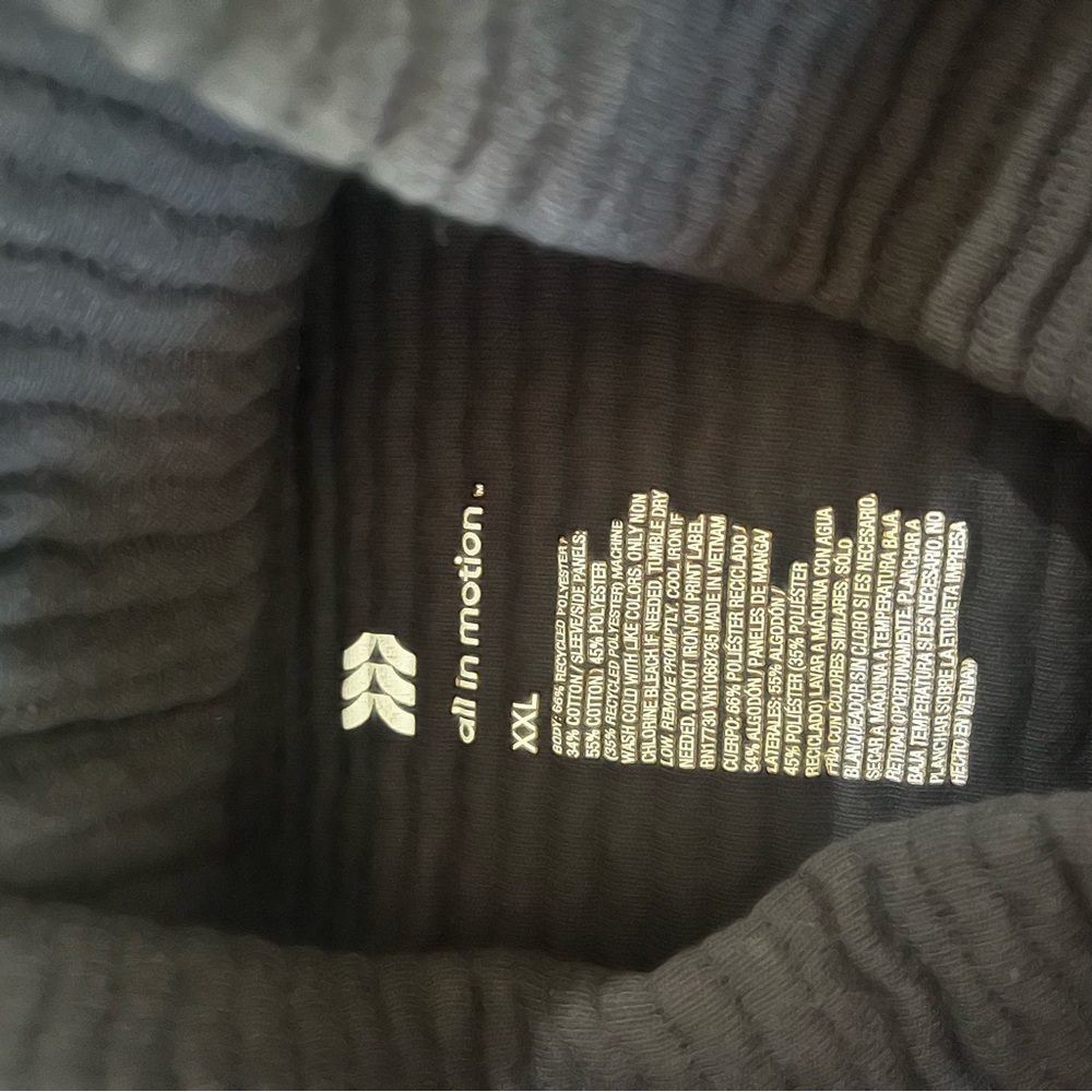 All in Motion Black Textured Mock Neck Sweatshirt - Picture 2 of 4
